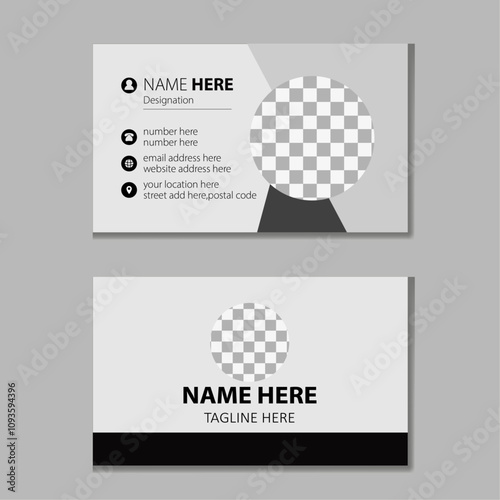modern creative name business card with photo