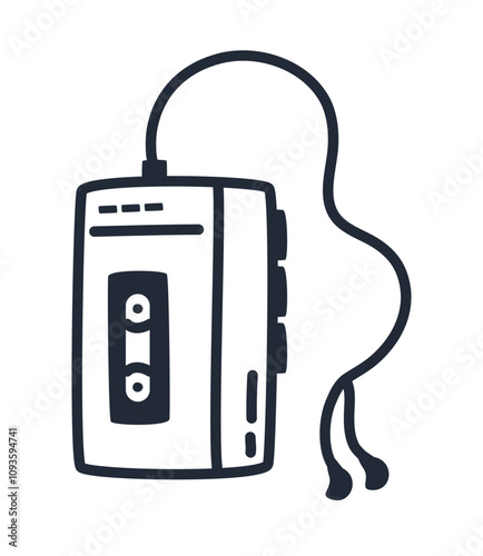 walkman with headphones music vintage aesthetic