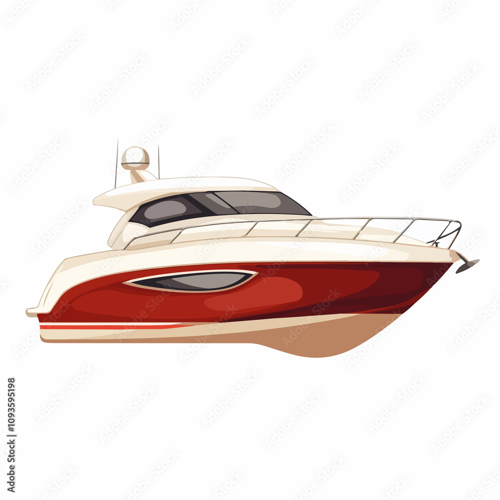 Modern Motor Boat Icon Vector Illustration Isolated Modern Motor Boat Icon Vector Illustration Isolated