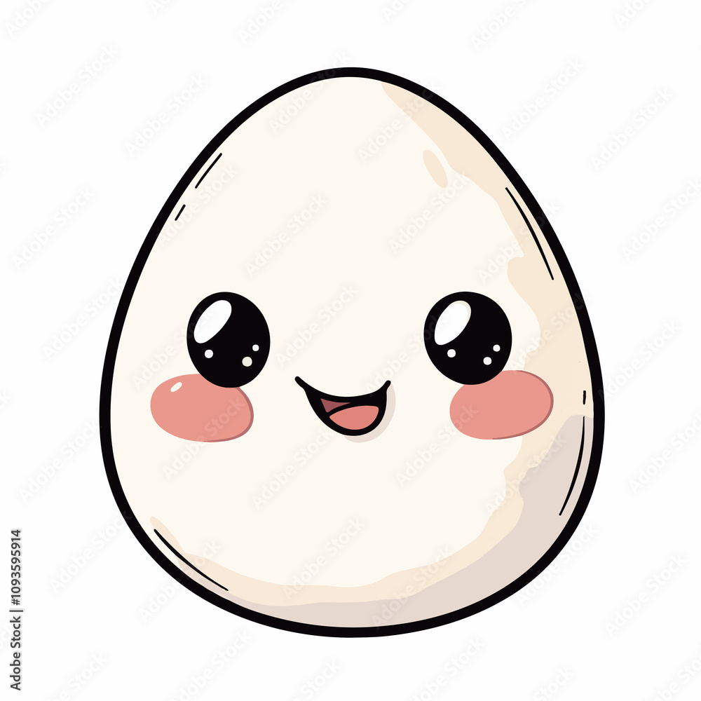 Fototapeta premium Cute Egg Icon Vector Illustration for Design Projects