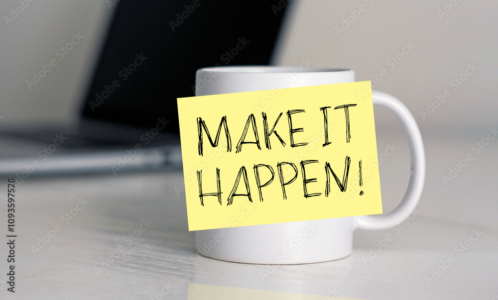 Make it happen Motivational quote is shown using the text Make it happen Motivational quote is shown using the text