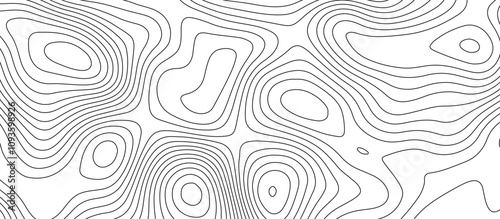  Abstract white wave paper curved reliefs background design. The black on white contours topography stylized relief diagram line wave carve pattern background.