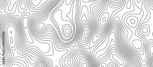  Abstract white wave paper curved reliefs background design. The black on white contours topography stylized relief diagram line wave carve pattern background.