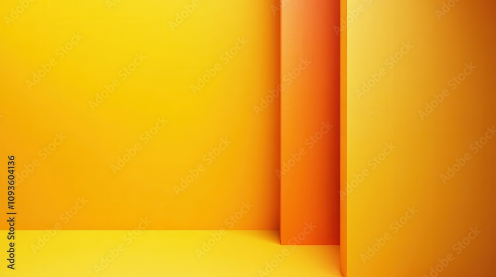 A vibrant yellow and orange geometric background for creative projects.