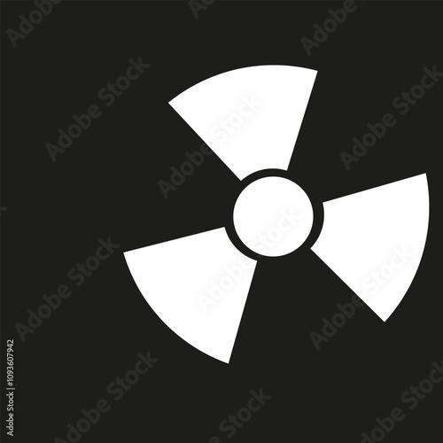 Radiation sign in the style of stalker zones