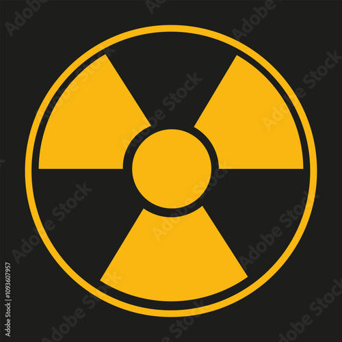 Radiation sign in the style of stalker zones