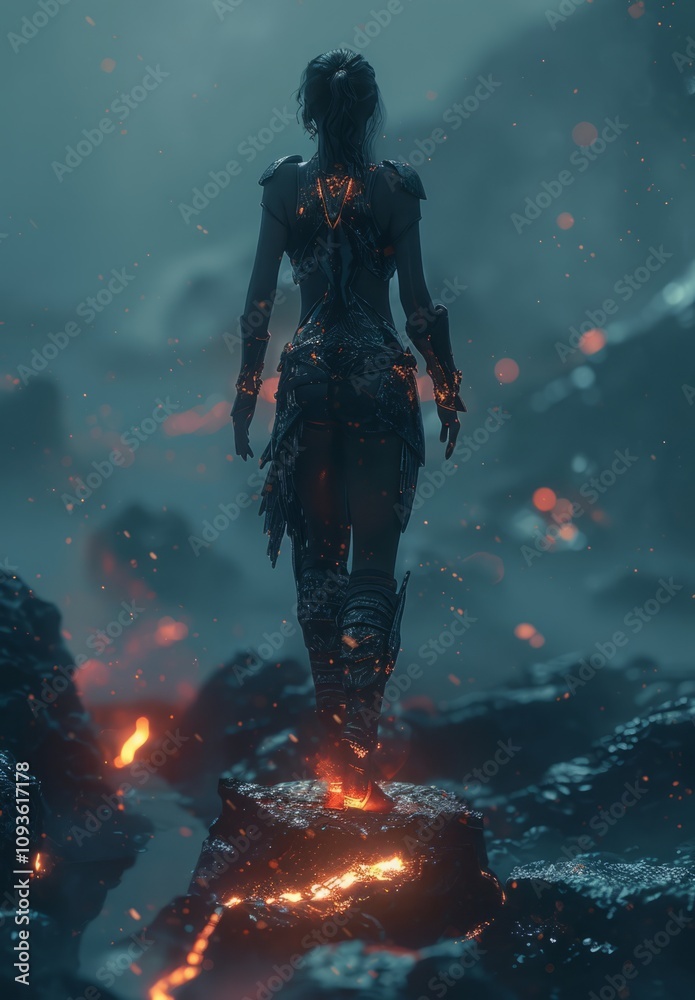 Fototapeta premium woman warrior.