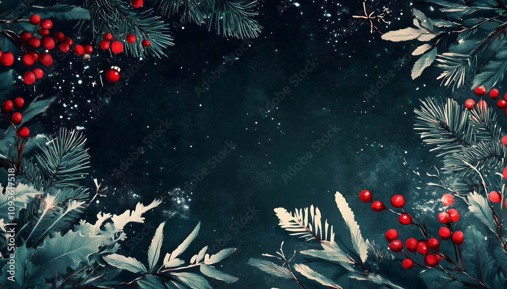 Fototapeta premium A winter and christmas banner