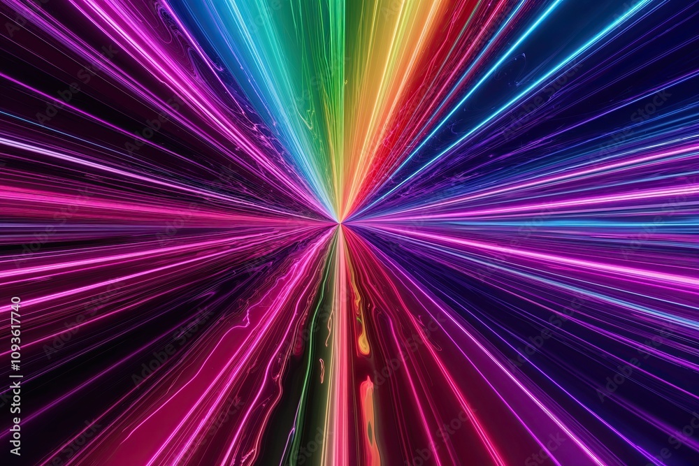 Fototapeta premium Dynamic Neon Abstract Fluid Motion Background Design