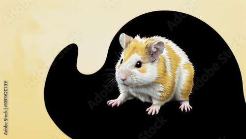 Illustration of a Hamster with Soft Fur - Detailed Animal Art for Design Projects