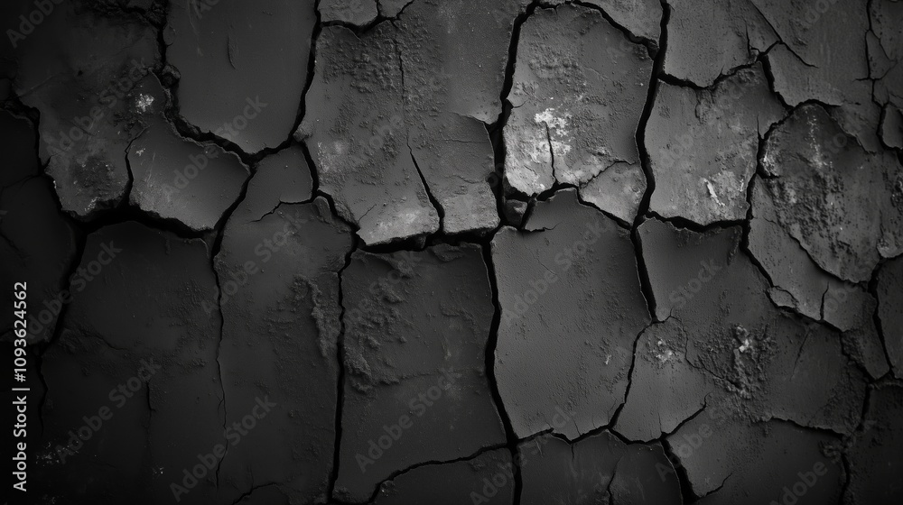 A textured dark concrete wall with cracks evokes urban decay and mood, perfect for artistic photography. A textured dark concrete wall with cracks evokes urban decay and mood, perfect for artistic photography.