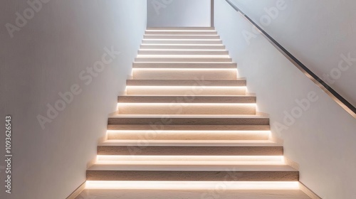 Gentle under-staircase lighting, modern and functional
