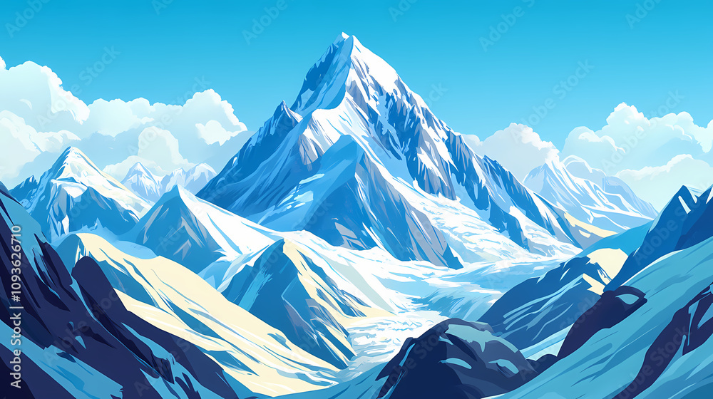 Fototapeta premium mountain snowy peak