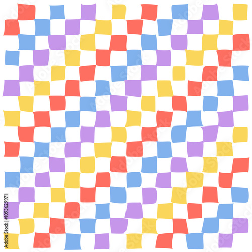 Psychedelic checkerboard poster