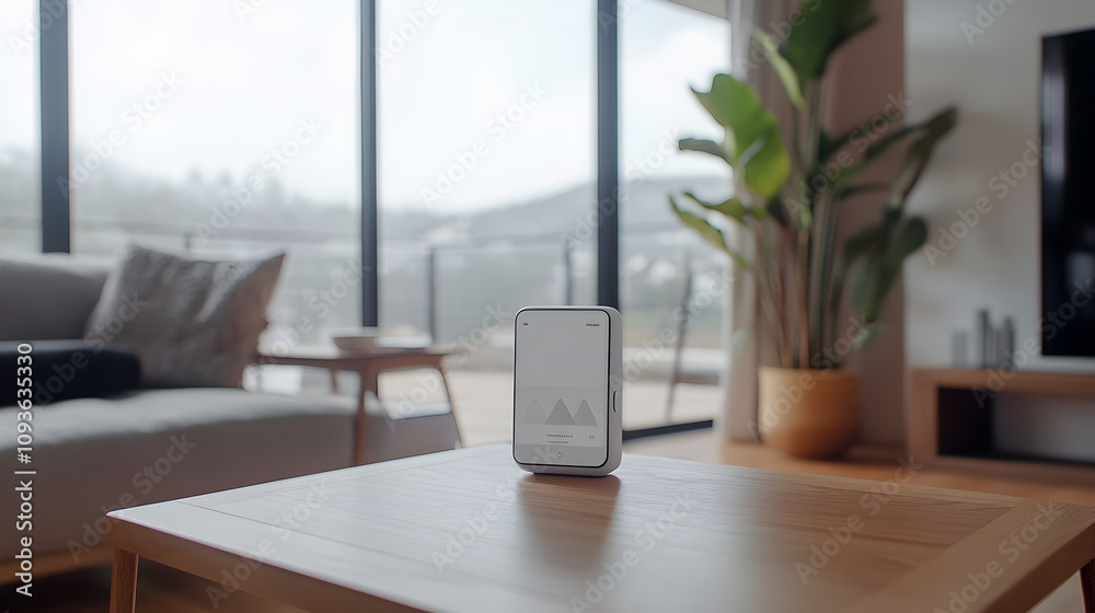Smart Air Quality Monitor, Modern Home, Minimalist Design, App Control, Real-Time Data Smart Air Quality Monitor, Modern Home, Minimalist Design, App Control, Real-Time Data