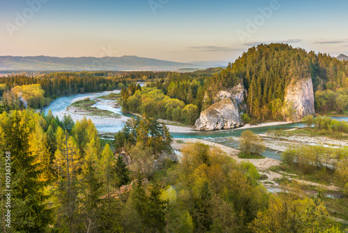 Beautiful river landscape photo