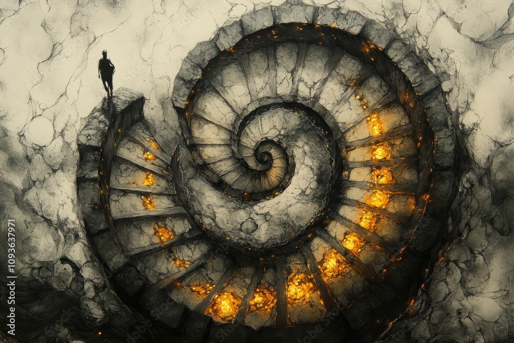 Obraz premium The Staircase of Extremes, Bipolar Disorder