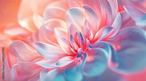 Stunning abstract backdrop featuring modern graphic art. Vibrant floral fractal design with a digital fantasy touch, perfect as a trendy desktop wallpaper.