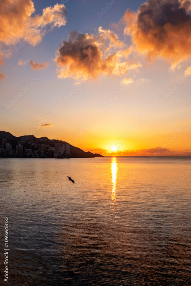 Sonneaufgang Benidorm in Spanien Sonneaufgang Benidorm in Spanien