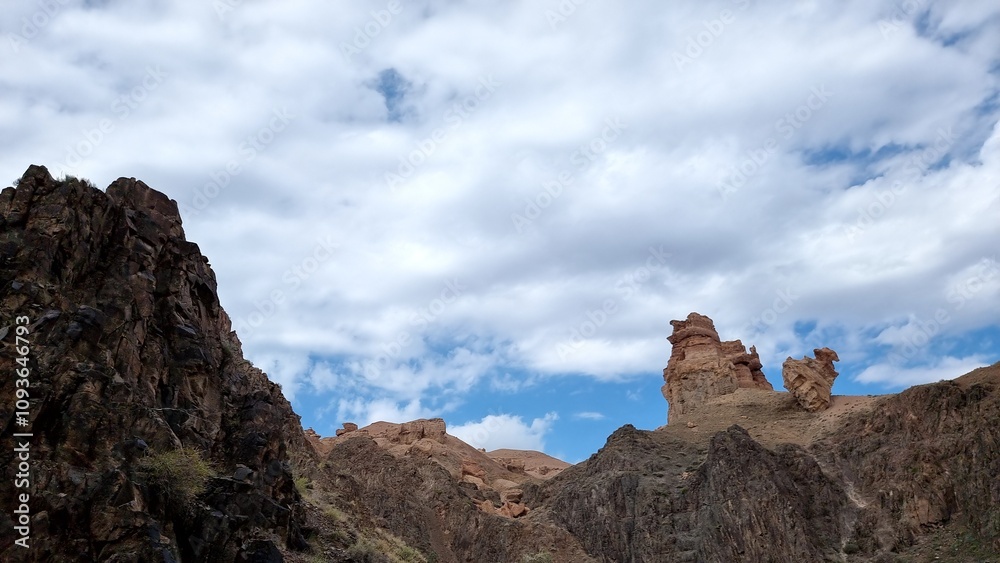 Fototapeta premium Red rock canyon. Beautiful landscape in the mountains. 