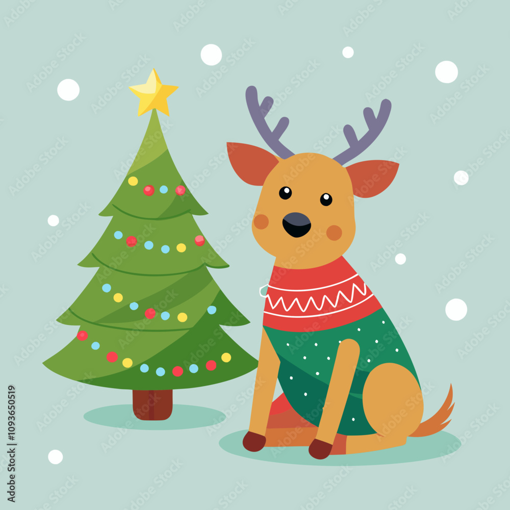 A cheerful penguin dressed in a festive Christmas outfit, featuring a red Santa hat and a cozy green scarf, standing in a snowy winter wonderland with twinkling lights and holiday decorations A cheerful penguin dressed in a festive Christmas outfit, featuring a red Santa hat and a cozy green scarf, standing in a snowy winter wonderland with twinkling lights and holiday decorations