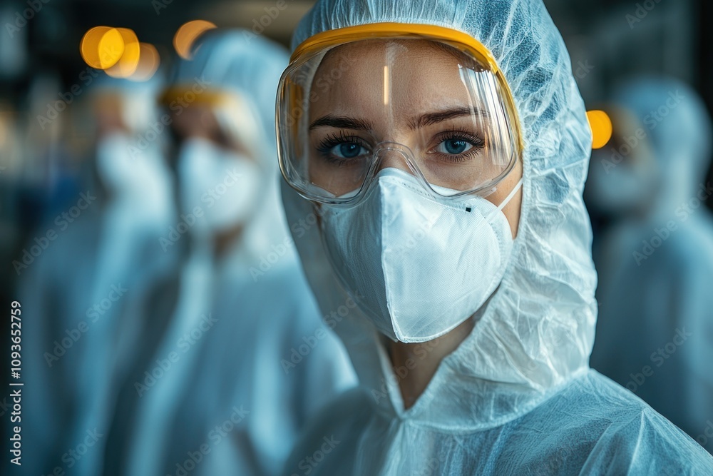 Close-up Portrait of a Woman in Protective Gear Close-up Portrait of a Woman in Protective Gear