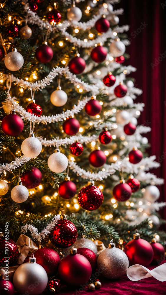 vertical christmas smartphone wallpaper with blank space for text , 4k background vertical christmas smartphone wallpaper with blank space for text , 4k background