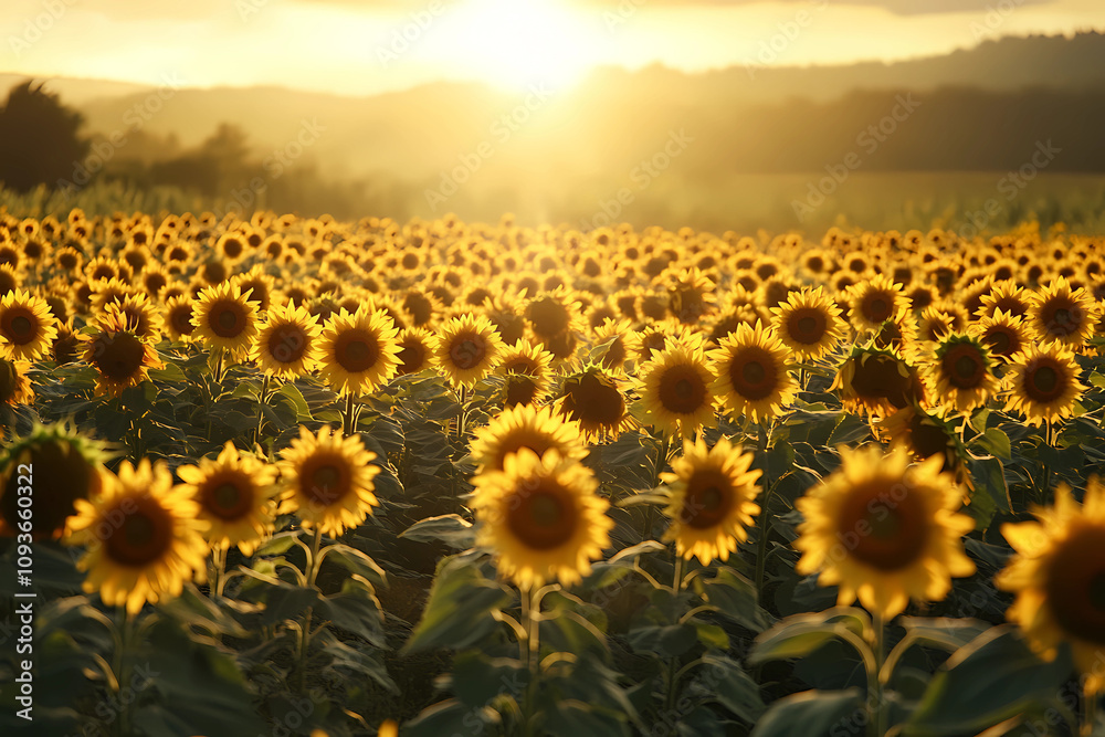 Fototapeta premium sunflower flower field 