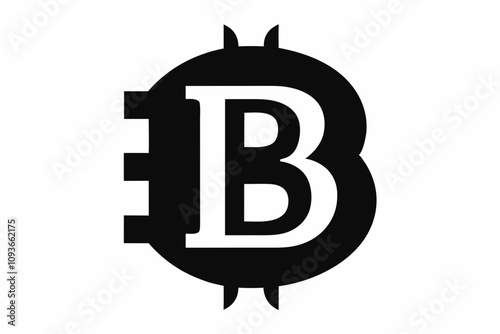 Bitcoin icon vector illustration design. Crypto currency bitcoin vector icon design
