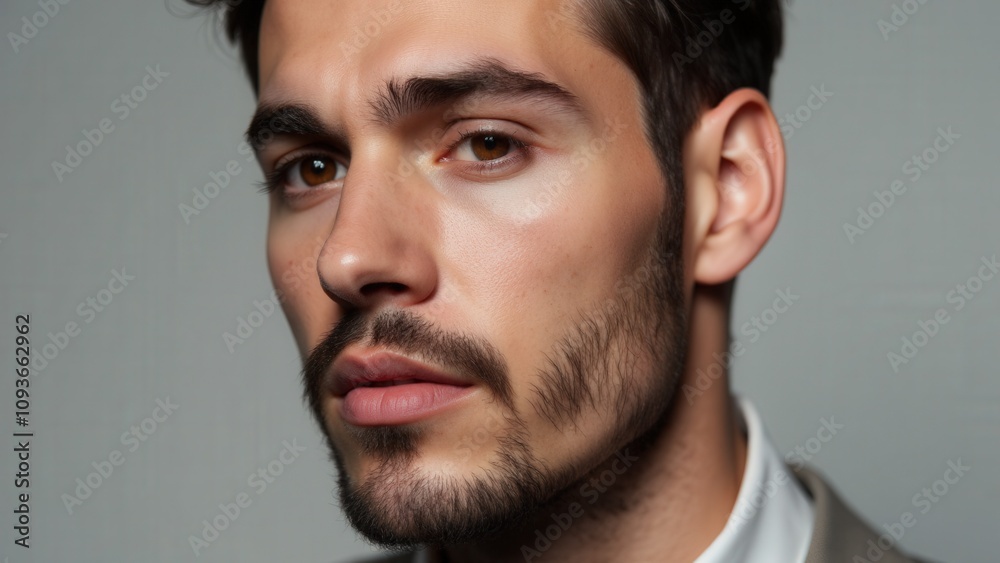 A man demonstrating beard trimming styles small beards for goatee, perfect for those who love a sharp, defined look. A man demonstrating beard trimming styles small beards for goatee, perfect for those who love a sharp, defined look.