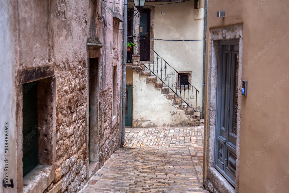 Beautifully landscaped streets and small squares in Rovinj, Istria, Croatia Beautifully landscaped streets and small squares in Rovinj, Istria, Croatia