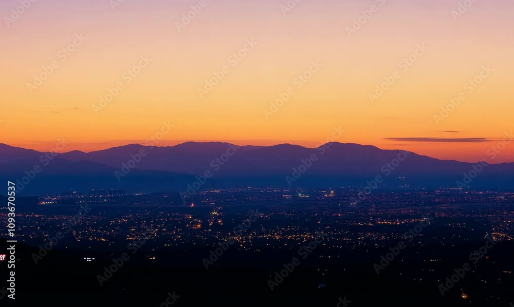 majestic los angeles sunset to night mountain view time lapse majestic los angeles sunset to night mountain view time lapse