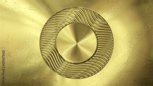 Abstract Geometric Anisotropic Gold Texture – Modern 3D Design Art