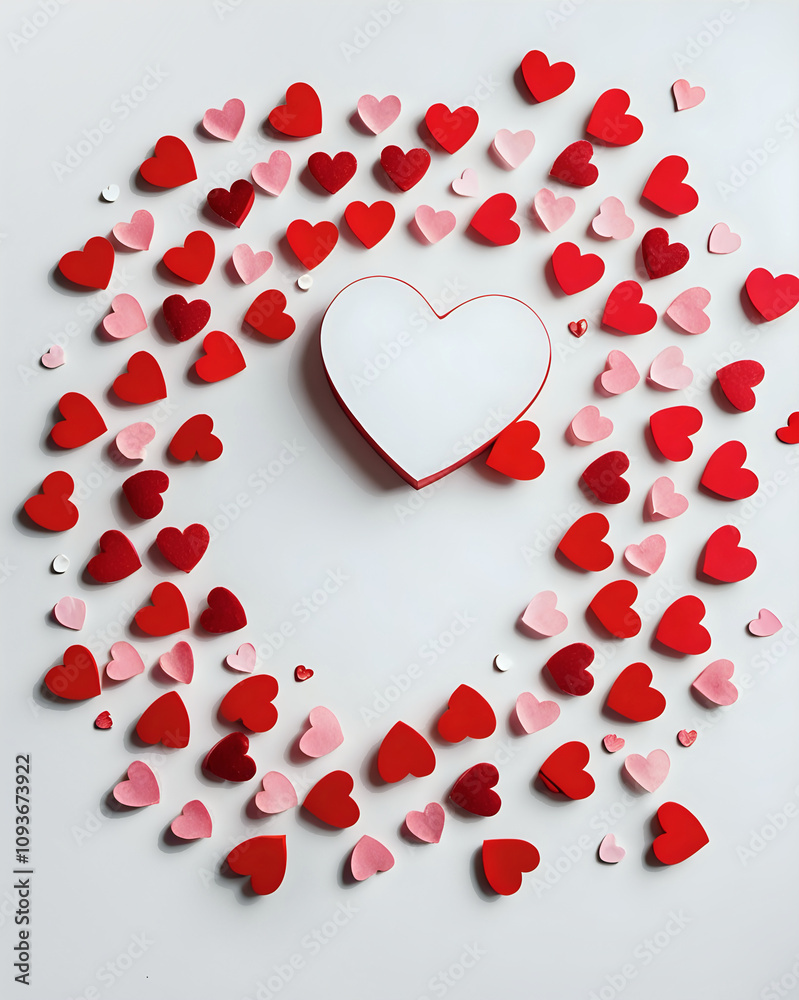 Happy Valentine's Day. valentine red hearts and petals white background. Poster, flyer, greeting card. Valentine's day template or background for Love and Valentine's day concept. header for website Happy Valentine's Day. valentine red hearts and petals white background. Poster, flyer, greeting card. Valentine's day template or background for Love and Valentine's day concept. header for website