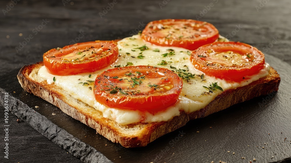 Cooking delicious tomato cheese toast kitchen food photography cozy setting close-up culinary art Cooking delicious tomato cheese toast kitchen food photography cozy setting close-up culinary art
