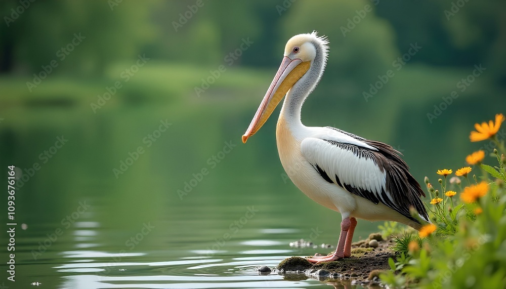 pelican in the water. Generative AI pelican in the water. Generative AI