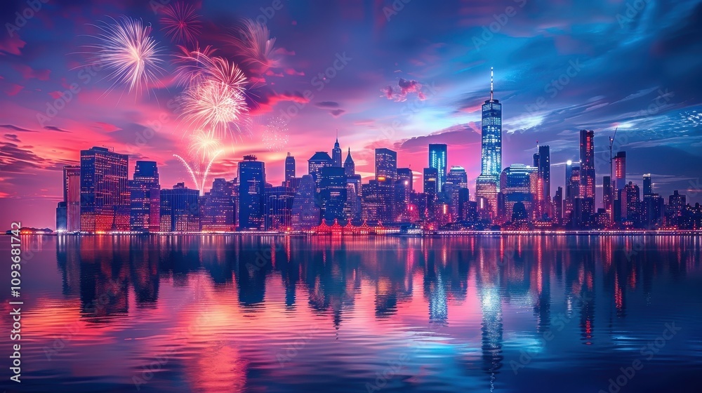 fireworks in the city fireworks in the city
