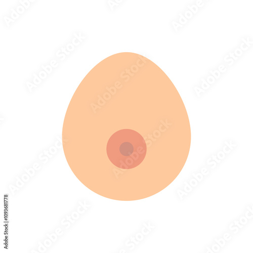 Woman breast icon. Boob, chest. Vector illustration.