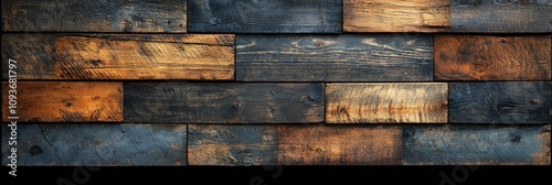 A Wall of Rustic Reclaimed Wood Planks