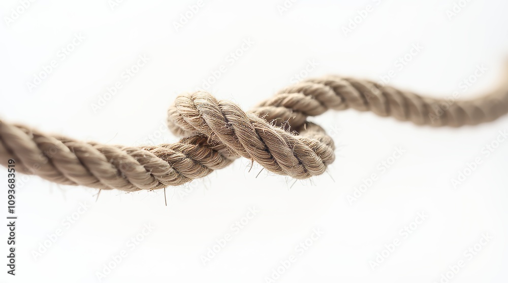 Fototapeta premium Twisted Rope or Cord Isolated on White Background