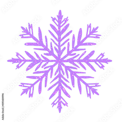 purple snowflake glittering 