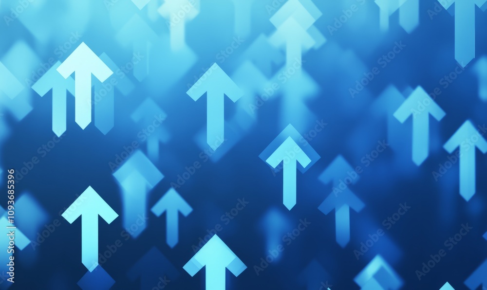 Blue Upward Arrows Abstract Background Blue Upward Arrows Abstract Background