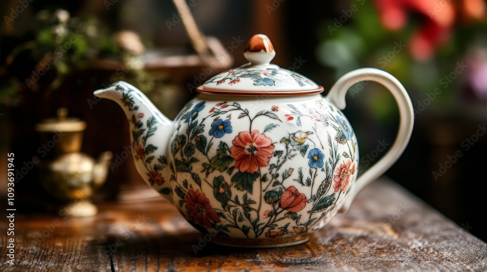 Exquisite Floral Teapot - A Timeless Piece of Art Exquisite Floral Teapot - A Timeless Piece of Art