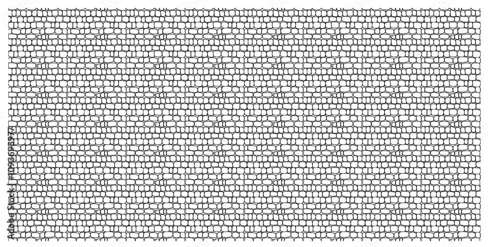 abstract stone wall seamless pattern in hand-drawn style
