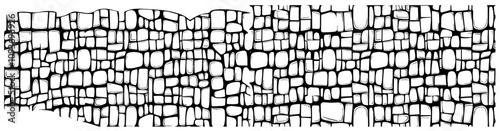 decorative abstract stone wall texture in line art