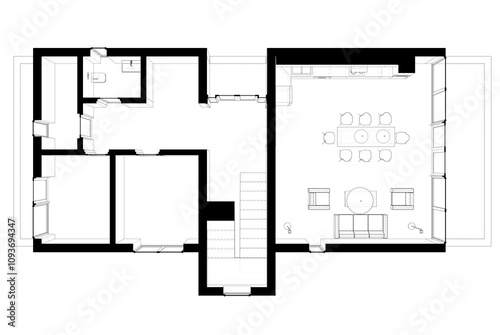 house building architecture 3d illustration