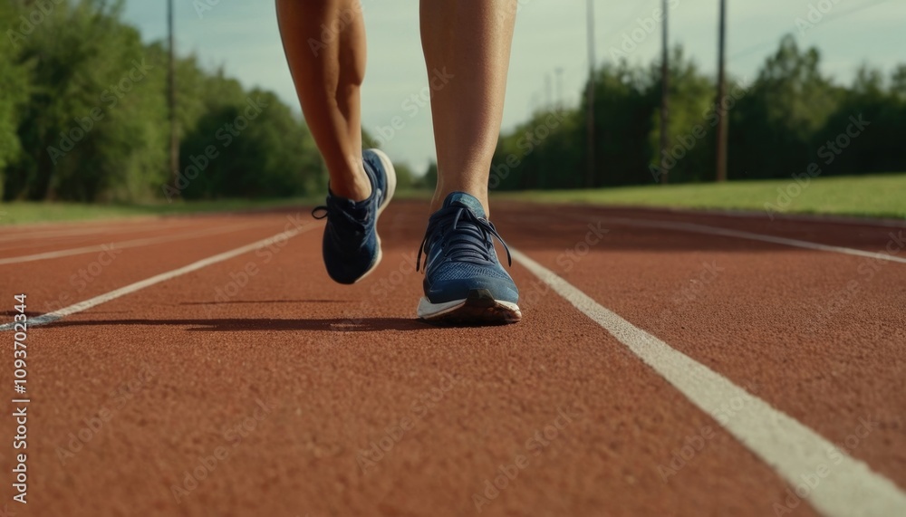 Close-up of calf muscles while standing on a grassy field, capturing natural lighting Close-up of calf muscles while standing on a grassy field, capturing natural lighting