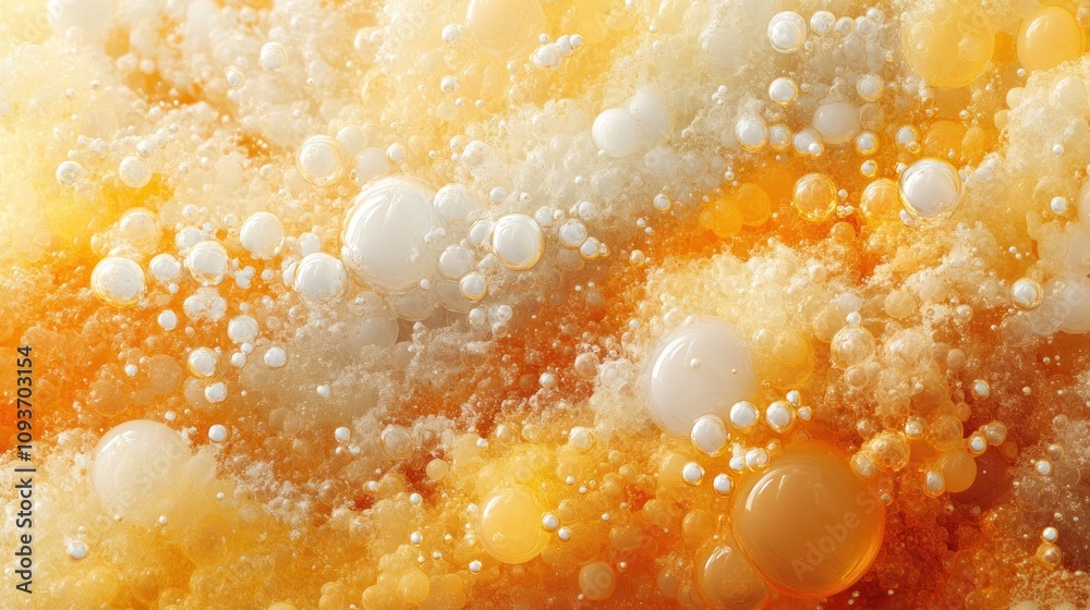 Abstract background with orange and white bubbles. Abstract background with orange and white bubbles.