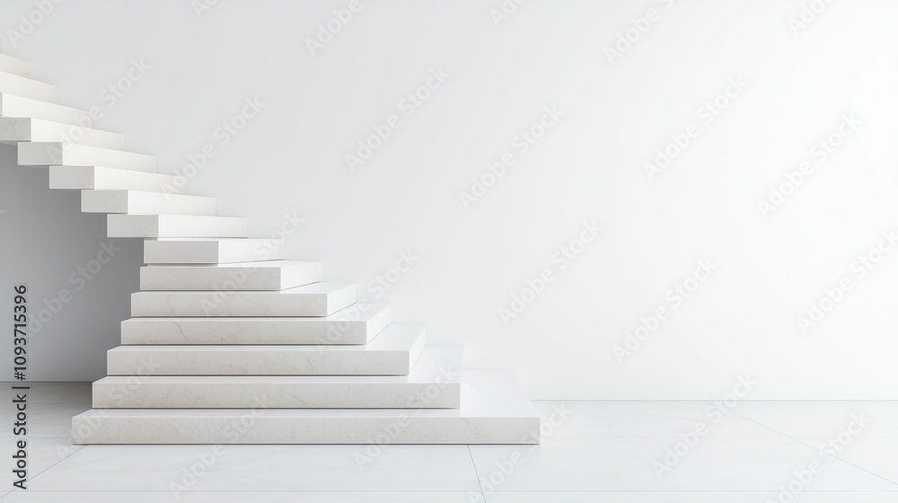 model modern design and avant-garde, A minimalist staircase ascends against a bright, white wall, showcasing modern architectural design and simplicity. model modern design and avant-garde, A minimalist staircase ascends against a bright, white wall, showcasing modern architectural design and simplicity.