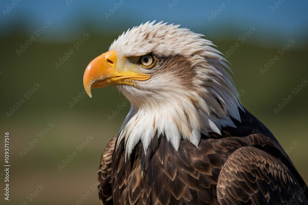 A beautiful eagle searching for the meal A beautiful eagle searching for the meal